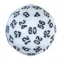 KOP18503 Koplow Games Dice: 35mm D60 White