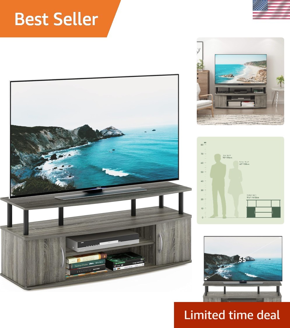 Durable Large Entertainment Center for TVs Up to 55 Inches, Eco-Friendly Design