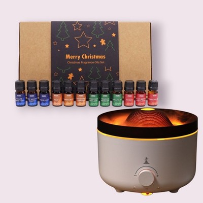 12 Christmas Fragrances + Ultrasonic Environments Diffuser - Christmas Gift Idea
