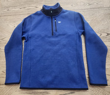 Vineyard Vines Boys' Mountain Sweater Fleece Quarter-Zip Size Large 16 Blue