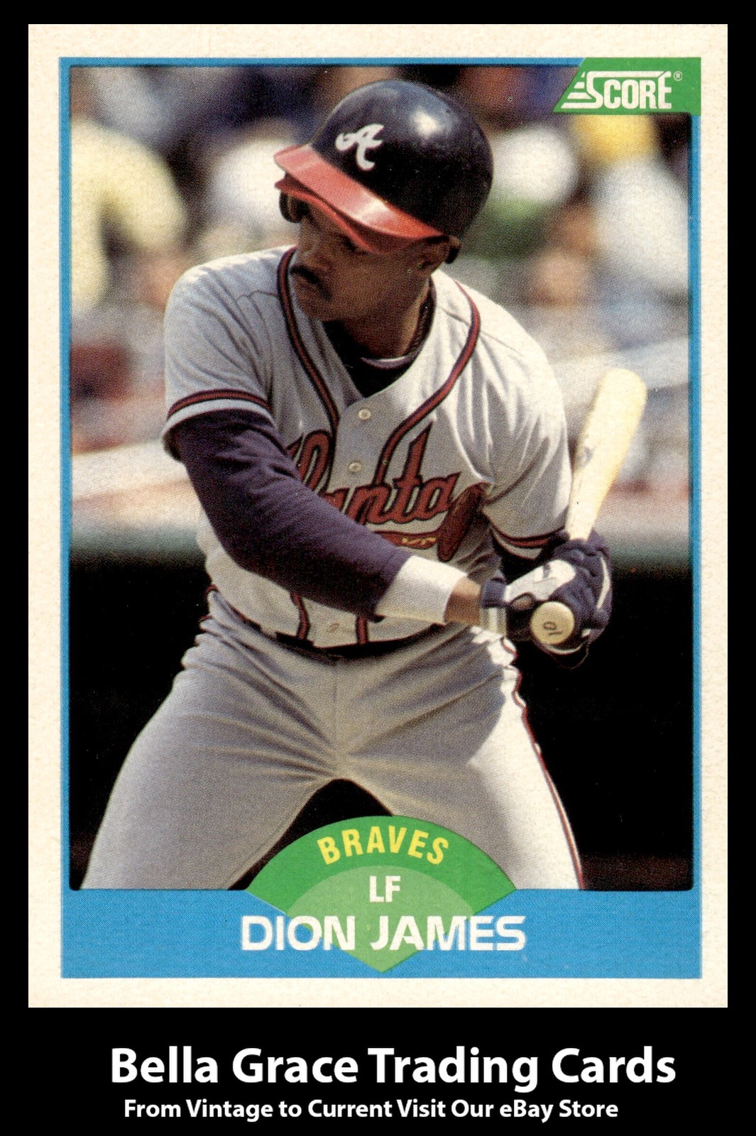 1989 Score Dion James #163 Atlanta Braves MLB Baseball 
