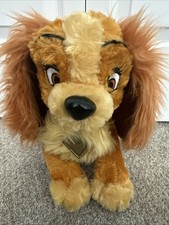 Disney Parks Lady and the Tramp Plush 10" Dog Disneyland Cocker Spaniel Vintage