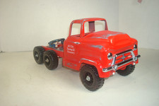'55 BUDDY L RED CHEVY GMC SEMI CAB TRUCK DISPLAY RAT CUSTOM OR PARTS LK TONKA