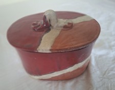 Steinguttopf Keramiktopf Töpferware mit Deckel, Bonboniere, Steingut