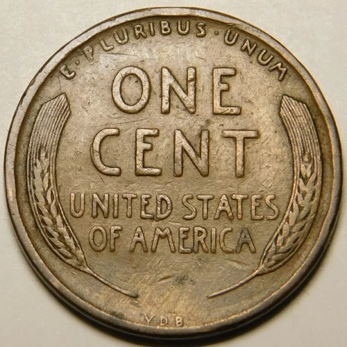 1909 VDB Lincoln Wheat Cent Penny VF-Details Stained OBSV "Actual Coin Pictured"