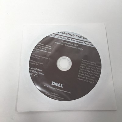 NEW Sealed! Dell Windows 7 Professional 32-Bit Reinstallation DVD Disc 0PPK5P