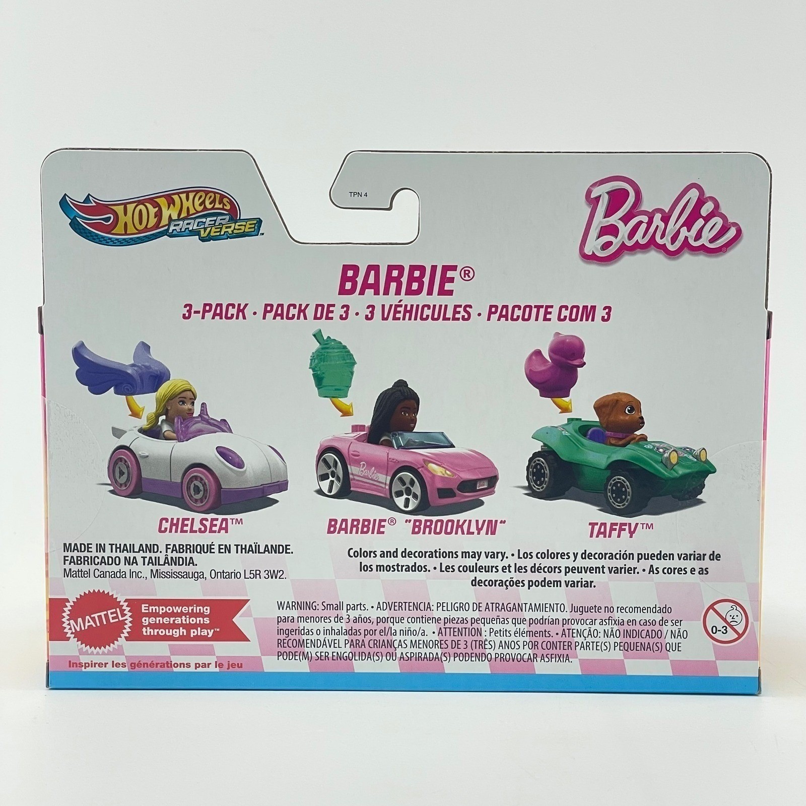 Hot Wheels Barbie RacerVerse Chelsea Barbie Brooklyn Taffy Car Playset JDG45