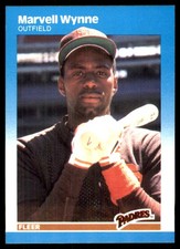 Marvell Wynne 1987 Fleer #435 Padres MLB READ FREE SHIPPING AutographDen