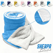 Plush Sherpa Fleece Throw Blanket for Winter Super Soft Bedding Throw Twin Queen