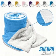 Plush Sherpa Fleece Throw Blanket for Winter Super Soft Bedding Throw Twin Queen