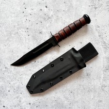 Kabar Fixed Blade Knife With Kydex Sheath - Slightly Used In Excellent Condition