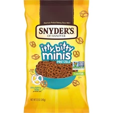 Snyder's of Hanover, Unsalted Mini Pretzels, 12 Oz Bag