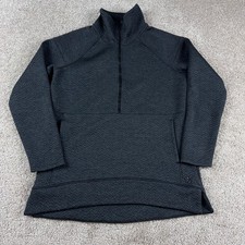 LL Bean Sweatshirt Womens Small Gray FlexForward Pullover 1/2 Zip Hiking Outdoor