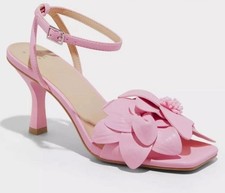 A New Day Heels Women's Sz 6.5 Pink Antonette Open Toe Strappy Shoes New