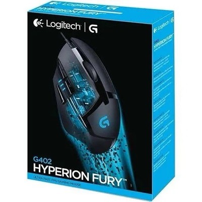 Logitech G402 Hyperion Fury Gaming Mouse, 8 Buttons, Fusion Engine, Backlight