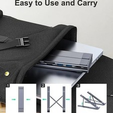 8-in-1 USB-C Laptop Stand With Docking Station Universal USB C Dock Tablet Stand