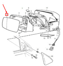 Retroviseur gauche (ou coque) Volvo S70
