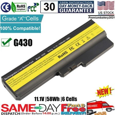 Laptop Battery for Lenovo 3000 G530-4446 N500-4233 IdeaPad B550 G430 G550 G555
