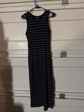 Target Universal Thread Navy With White Stripes Sleeveless Long Dress Size Large