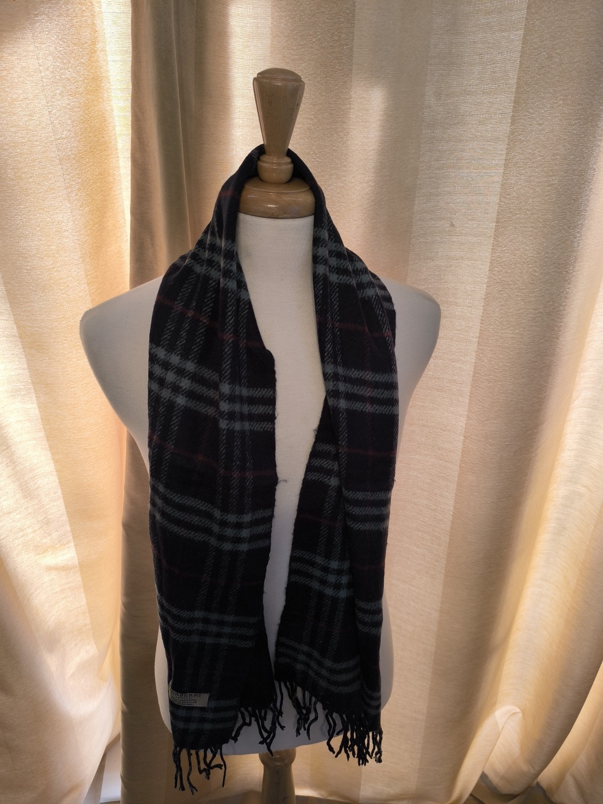 Burberry Y2K Vintage Reversible Scarf Grade C image 10