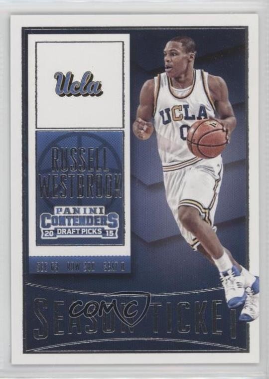2015-16 Panini Contenders Draft Picks Season Ticket Russell Westbrook #85 5h9