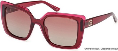 Guess GU7908 69T Burgundy Square Plastic Cat Eye Sunglasses Frame 52-20-140