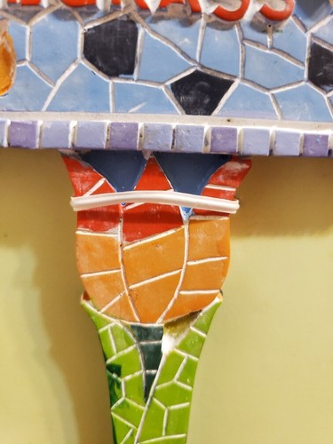 Victoria's Garden Mosaic Keep Off The Grass Yard Stake Butterfly Floral Flower - Picture 4 of 7