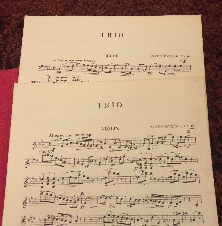 Dvorak Trio In F Minor Opus 65 For Piano, Violin, And Cello Dvorak Trio In F Minor Opus 65 For Piano, Violin, And Cello