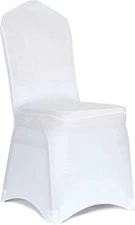 Obstal 100Pcs White Spandex Dining Room Chair Covers 90