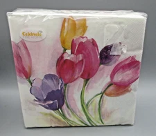 BOSTON INTERNATIONAL~40 Ct TULIP SEASON Paper Luncheon Napkins