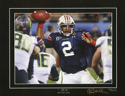 Auburn Tigers ''All In'' 2010 BCS Champs vs Oregon Football Print Cam Newton SEC