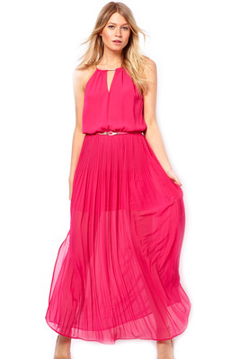 slim fit dress slacks Red Gold Chain Straps Tie Up Sides Dress main image 0