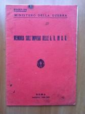 Mussolini Memoria sull'impego delle GU in AO Ministero della Guerra 1935  E1494