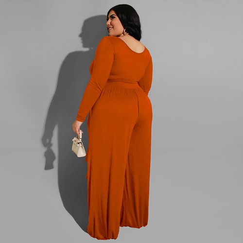 Fashion Women Long Sleeve Crop Top Pants Outfits Casual Suit Tracksuit Plus Size - Picture 31 of 34