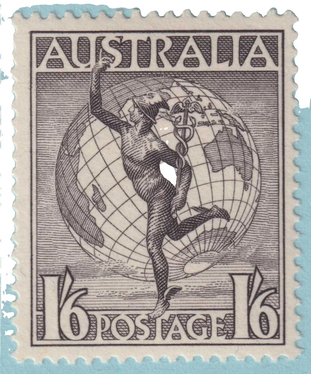 En excelente estado nunca abisagrado/estampillada sin montar o nunca montada correo aéreo estampillas australianas