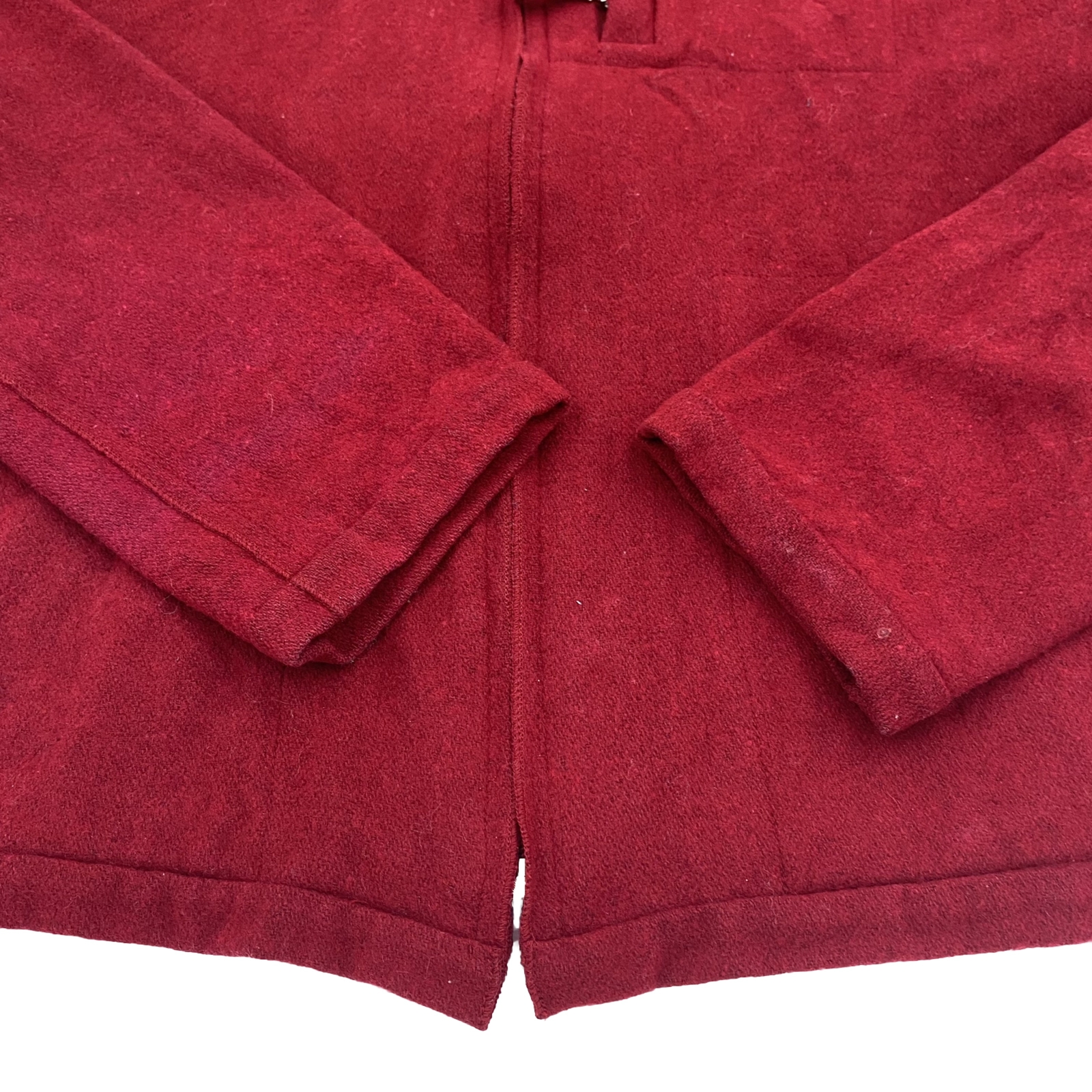 Zara Basic Red Wool Blend  Jacket Hooded Womens S… - image 2