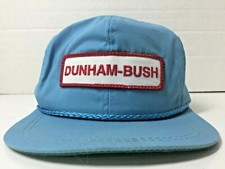 Vintage Dumham Bush Division DB Advertising Cap Hat Adjustable Snapback Blue