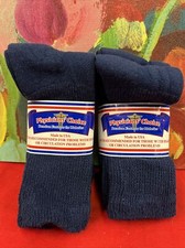 PHYSICIANS CHOICE Lot Of 2 PackMens Diabetic Crew Socks Navy 9-11 New In Package