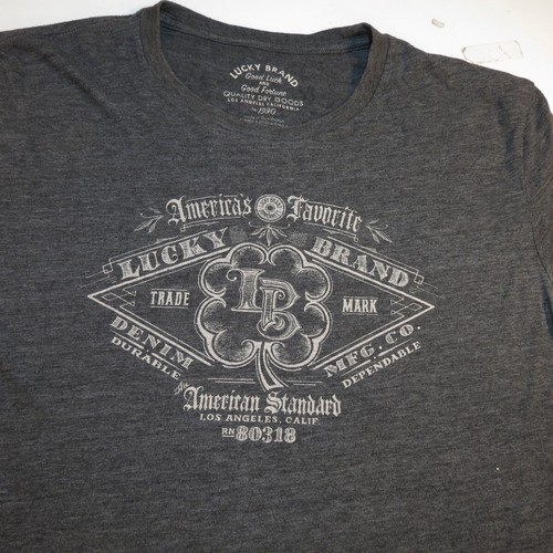LUCKY BRAND AMERICA'S FAVORITE Los Angeles TEE T SHIRT Mens L Gray - 第 1/4 張圖片