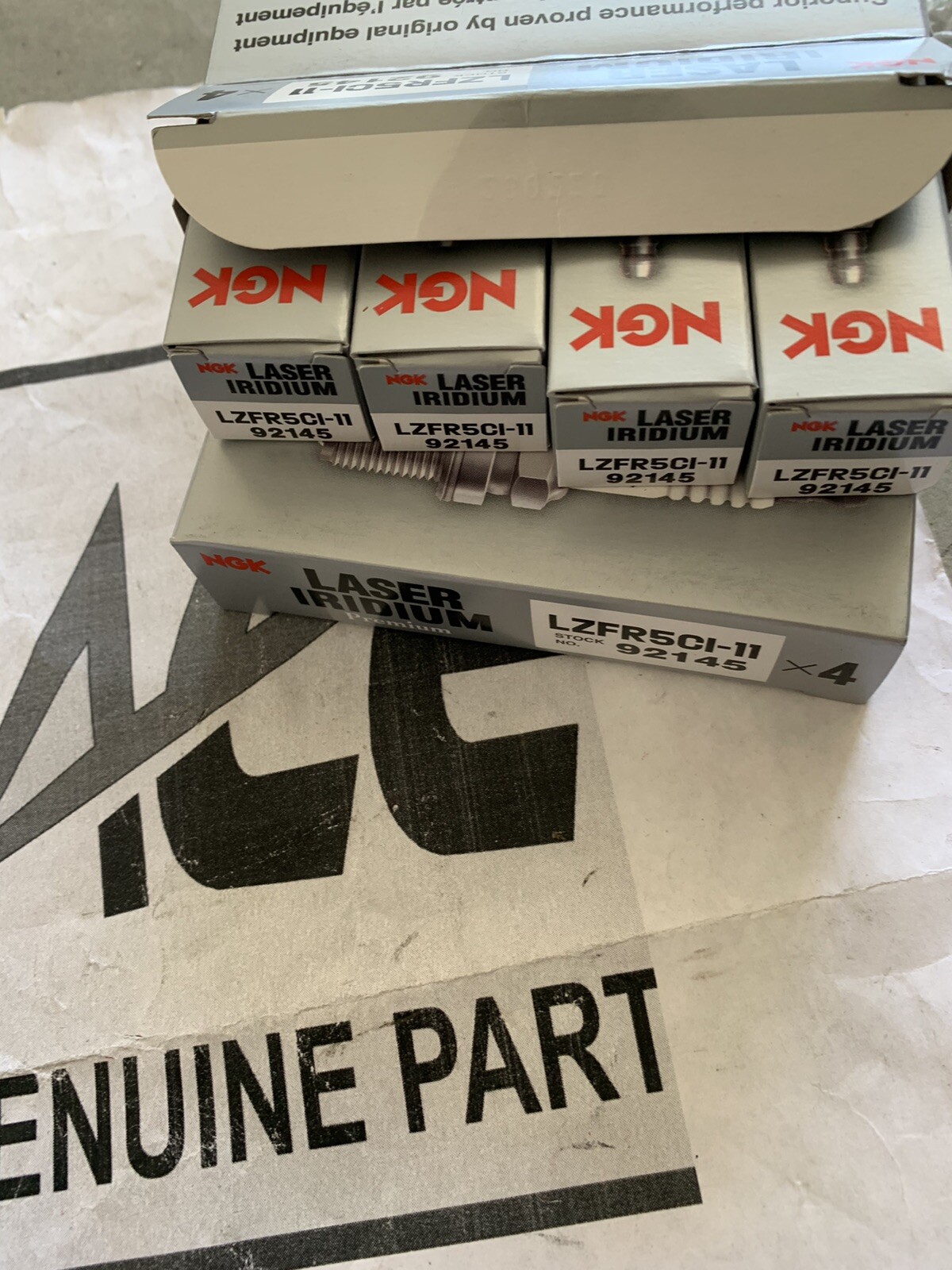 Genuine NGK (92145) LZFR5CI11 Laser Iridium Spark Plug Set of 4 Pc eBay