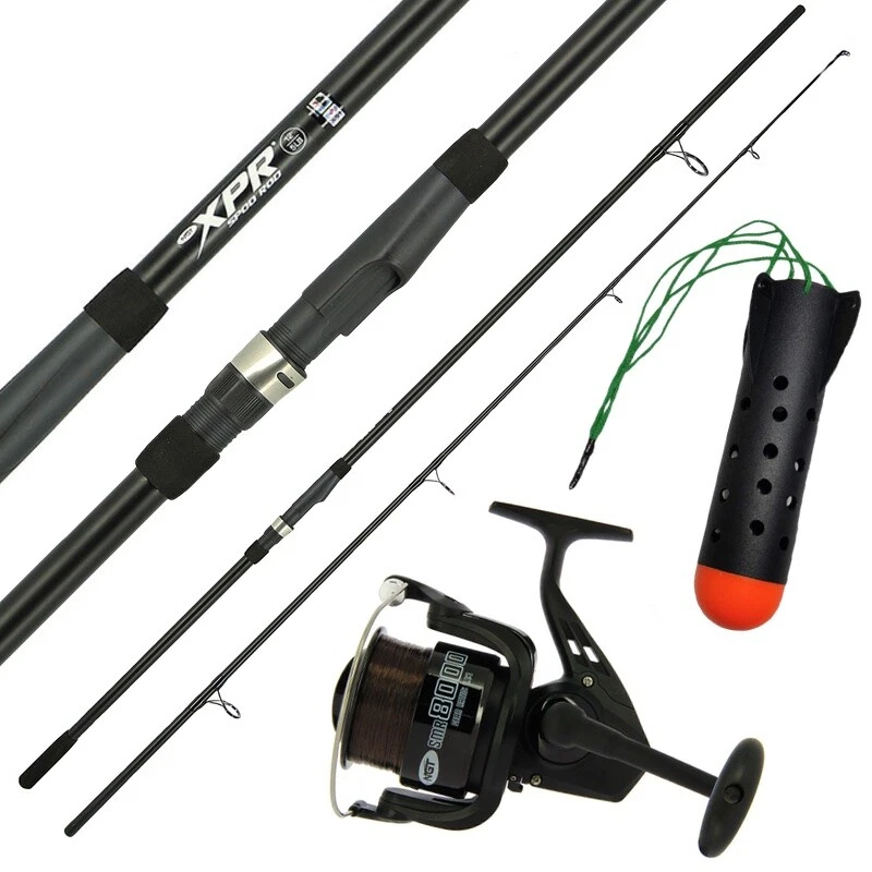 Spod Rod And Reel Carp Fishing Set Up With Large Spod. Carp