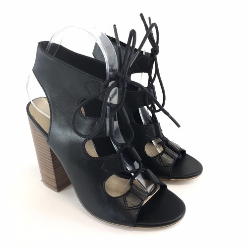 ALDO UK5 Black Leather Slingback Lace 