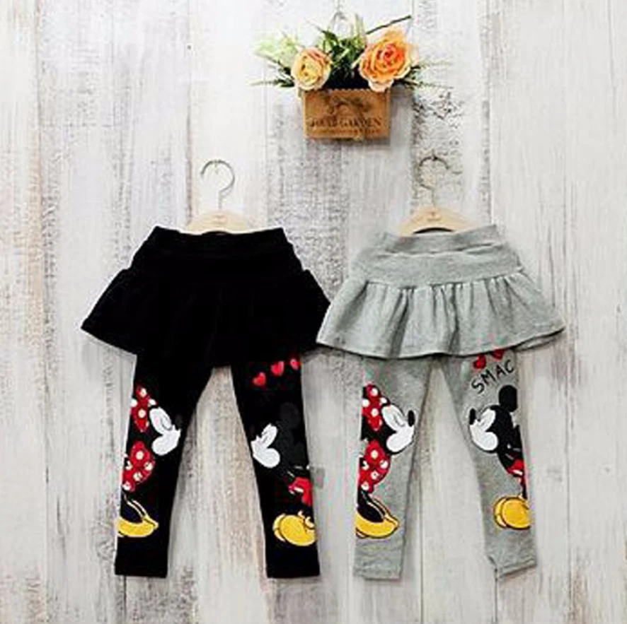 Toddler Kids Girls Cotton Cartoon Leggings Minnie Mickey Bottom