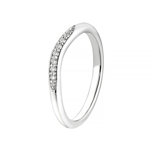 14K White Gold Lab Grown Diamond Wedding Band MZ1852