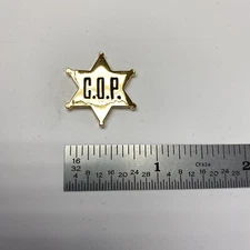 C.O.P. Gold Star - Pin And Clutch - NEW - Sold Per Piece - Collar Brass