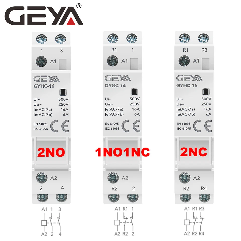 GEYA Modular DC Automatic Contactor 2P 25A 63A 2NO/1NO1NC/2NC 12V 24V Household - Image 2 of 4
