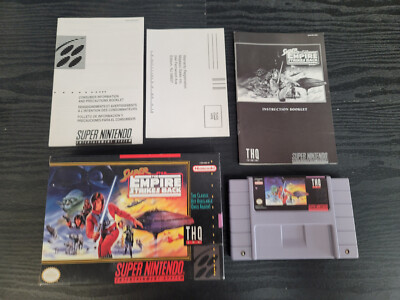 Star Wars Empire Strikes Back Super Nintendo SNES Complete In Box CIB Near Mint