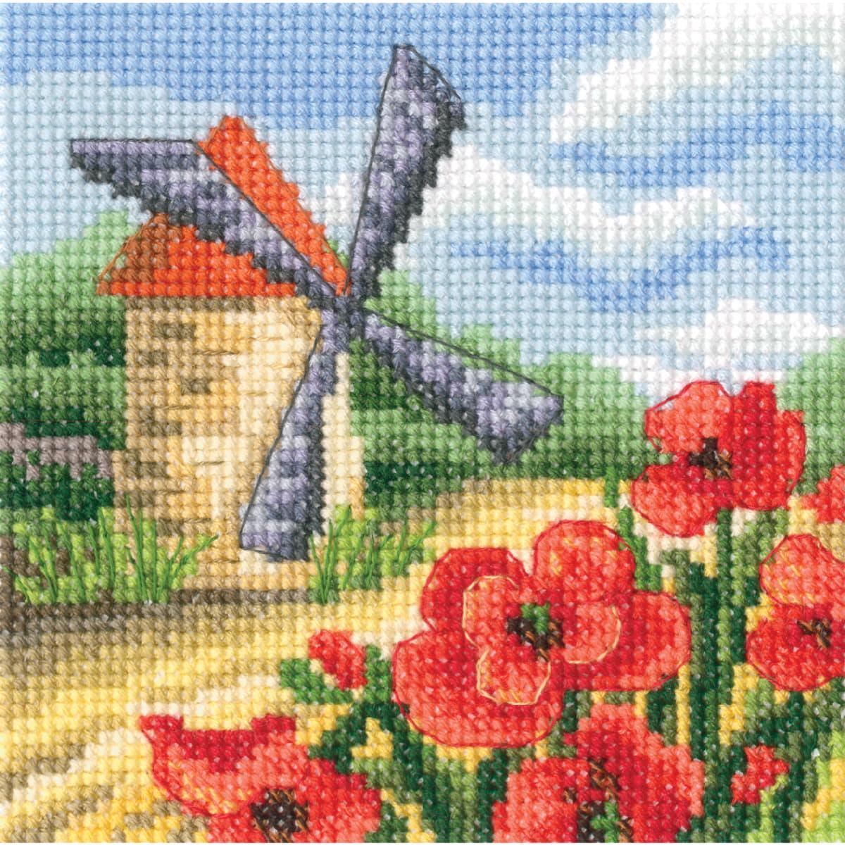 RTO counted cross stitch kit ""Summer colours VII"", 11x11cm, DIY
