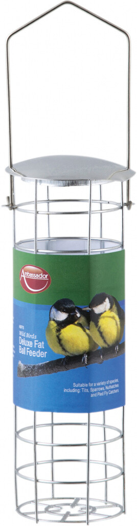 Ambassador Wild Birds Deluxe Hanging Fat Ball Pet Bird Feeder