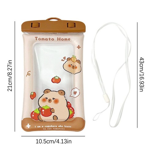 Capybara Waterproof Mobile Phone Bag Touch Screen Kapibala Airtight Phone Po GF - Zdjęcie 2 z 17